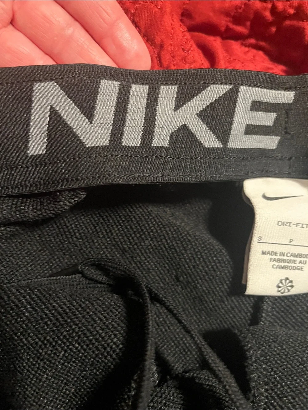 Nike Black Men’s Dri-Fit Joggers with White Swoosh